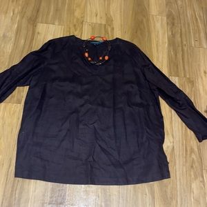 Gorgeous chocolate brown Ralph Lauren size 2x tunic